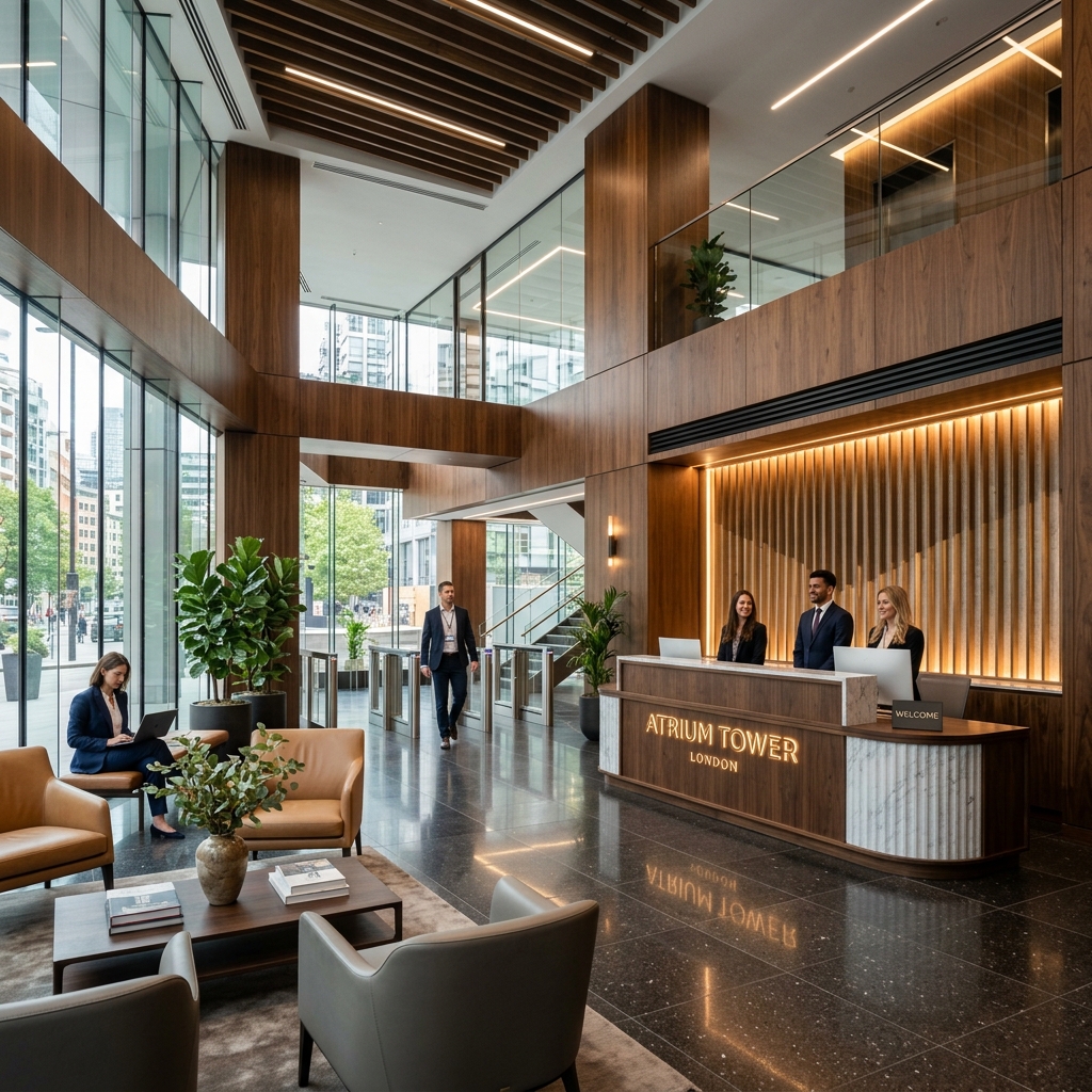 Sadara Business Tower Office Corporate Lobby Fit-out KSA