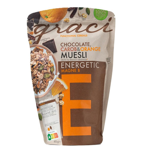 Graci Chocolate, Carob & Orange Muesli 400g