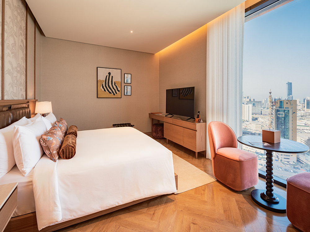 Luxury hotel room interior